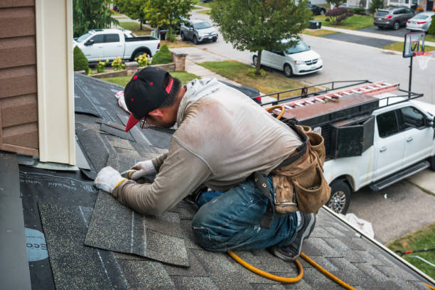 Professional Roofing technician working in Weaverville, CA